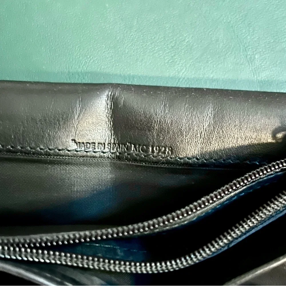 Christian Dior Trotter Long Wallet Bifold Black Canvas Leather